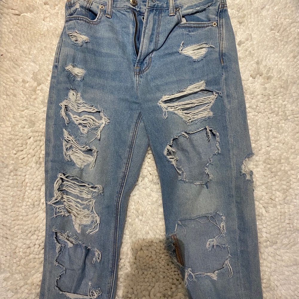 American Eagle Ripped Mom Jeans